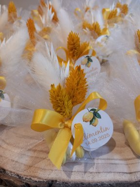 Bourse thème citron garni